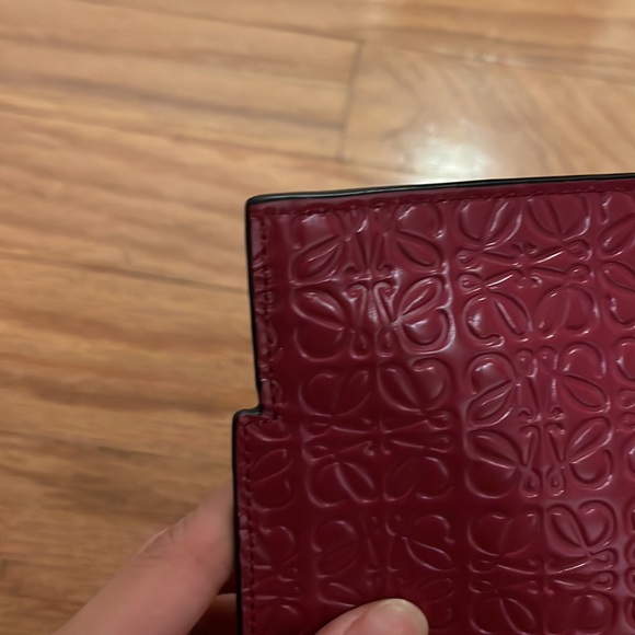 Authentic Loewe Embossed Red Pouch / Clutch
